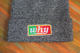 WHY LIGHTS II - Grey & Rasta Beanie