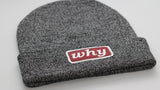 WHY HIGH Grey & Red 2-Way Beanie