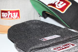 WHY HIGH Grey & Red 2-Way Beanie